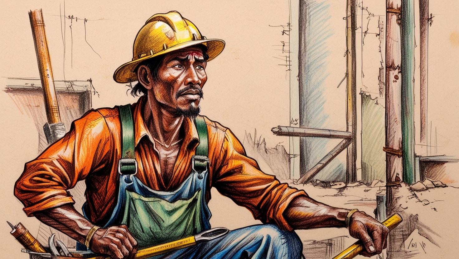 عامل البناء.. حامل التاريخ المنسي